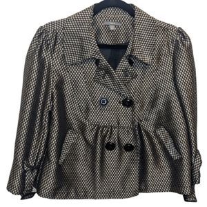 Apt 9 Women's Silver & Black Metallic Polka Dot Blazer Jacket ✨💼